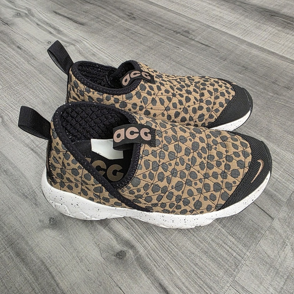Nike ACG Moc 3.0 Shoes Womens Size 5 Brown Black Animal Print Slip On CI9367-201